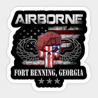 Fort Benning Army Base-Airborne Training-Columbus GA design Sticker